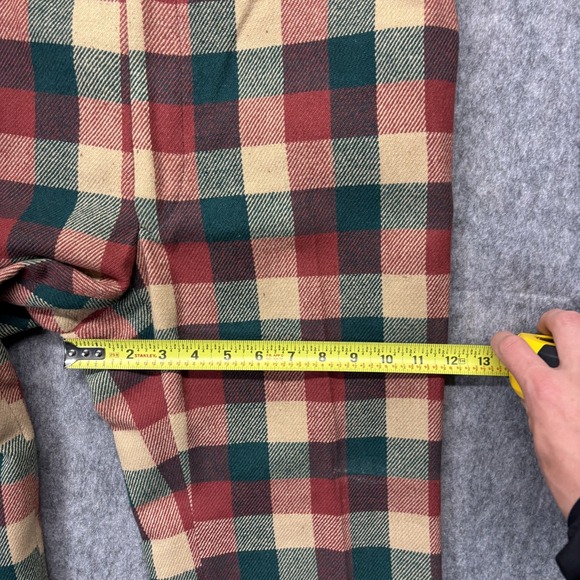 True Vintage 1970s Saks Fifth Avenue Wool Trouser Pants Tartan Plaid Buckle Back - Picture 8 of 13